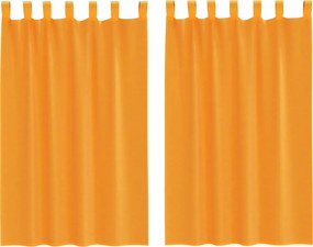vidaXL 2 db narancssárga fátyolfüggönyök hurokkal 140x175 cm