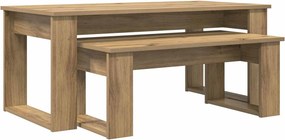 vidaXL Kávasztal Szett 2 pcs Artisan tölgy Faanyag