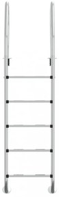 vidaXL 304-es rozsdamentes acél medencelétra 54 x 38 x 211 cm