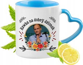 Pawel Kukiz Kék bögre szív alakú füllel Ajándék