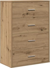 vidaXL Széf fiókkal Artisan tölgy 60 x 31 x 84 cm Faanyag