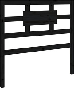vidaXL fekete tömör fenyőfa ágyfejtámla 95,5 x 4 x 100 cm