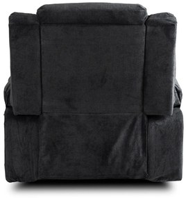 Elektromosan Vezérelhető Masszázsfunkciós Relaxfotel Fekete Színben. JASPER