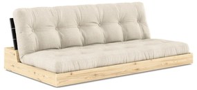 Szürke-bézs len kinyitható kanapé 196 cm Base – Karup Design