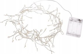 Elemmel működő karácsonyfa lámpák 100 Led multicolor 3x Aa vékony kábel