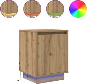vidaXL 2 db éjjeliszekrények LED világítással 38x34x50 cm