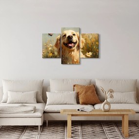 Kép - Boldog kutyus (90x60 cm)