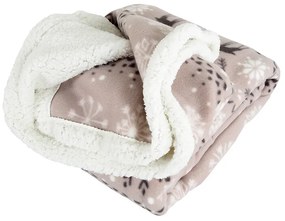 B.E.S. Petrovice Beránková takaró BuffaloHópelyhek szürke-fehér, 150 x 200 cm