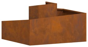 Virágcserép 80x80x50 cm Időjárásálló Acél
