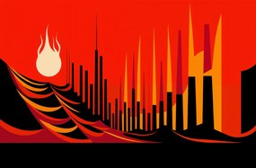 Poszter 91,5x60cm Városi Véres Tűz