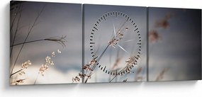 Kép - Rét virágai a tónál (órával) (90x30 cm)