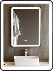 Téglalap alakú megvilágított energiatakarékos Led tükör 60x80 Fang