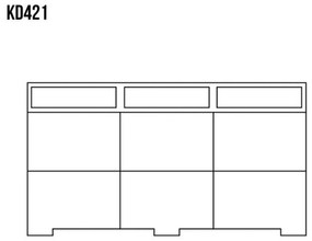 Komód KD421. Cseresznye