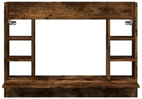 füstös tölgy színű szerelt fa fali íróasztal 105 x 48 x 75 cm