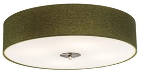 Rusztikus mennyezeti lámpa zöld 50 cm - Drum Jute