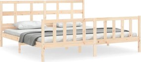 vidaXL tömör fenyőfa ágy matrac nélkül 200 x 200 cm