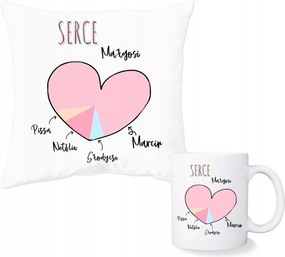 Valentin napi ajándék szett bögre párna