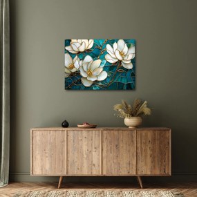 Kép - Ólomüveg magnóliával (70x50 cm)