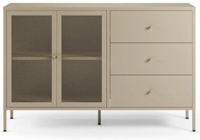 Krémszínű fém komód 140x90x40 cm Fayna – Marckeric