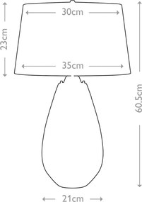 Elstead Lighting LENA SMALL LENA-TL-S-SMOKE Asztali lámpa 1X7W/GU10+1x60W/E27
