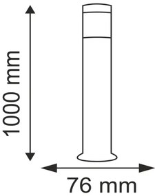 LED Kültéri lámpa LIVIA 1xE27/7W/230V 4000K IP44