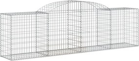 vidaXL íves horganyzott vas gabion kosár 300 x 50 x 80/100 cm