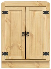 Cabinet polcokkal tárolóval Méz 60 x 46 x 81,5 cm Tömör fenyőfa