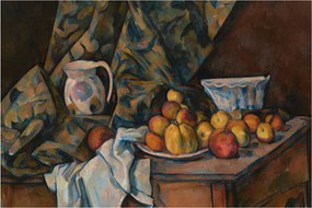 Kép - Paul Cézanne, Still Life with Apples and Peaches, reprodukciók (90x60 cm)