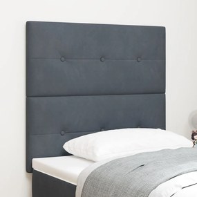 Fejtámla Gombos Teljesen Szürke 100 cm Bársony