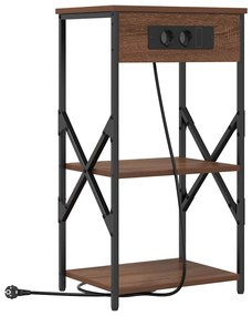 Éjjeli Szekrények 2 pcs barna tölgy 41 x 31 x 76 cm Faanyag