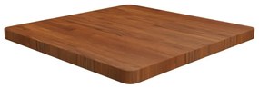 sötétbarna kezelt tömör tölgyfa négyzet asztallap 70x70x4cm
