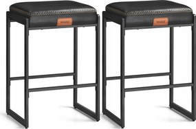 Songmics szék műbőr fekete 2 db