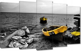 Vászonkép 100x60 Csónakok a balti tengerparton