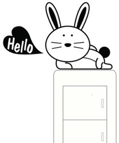 PIPPER | Matrica kapcsolóra "Nyúl" 14x11 cm