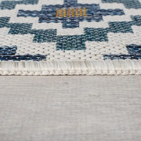 Sárga-kék kültéri-beltéri szőnyeg 160x230 cm Zia Trellis – Flair Rugs