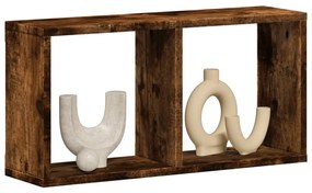 füstös tölgy színű szerelt fa faliszekrény 60 x 16 x 30 cm