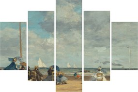Kép - Eugène Boudin, Beach  at Trouville, reprodukciók (150x105 cm)