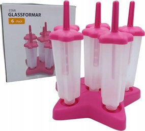 6 db-os házi készítésű sorbet fagylaltforma szett csillag állvánnyal