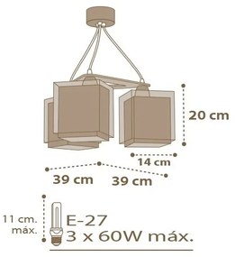 Dalber D-63394 - Gyerek csillár GOOD NIGHT 3xE27/60W/230V