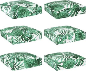 vidaXL Párna Levél 6 pcs Levél mintázat 40 x 40 x 8 cm Oxford Szövet