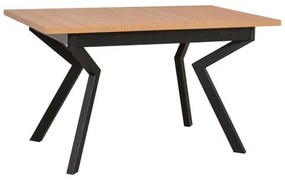 Összecsukható étkezőasztal IKON 4 - kézműves tölgy/fekete lábakkal