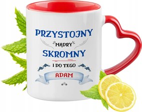 Ádámnak Piros bögre szív alakú füllel Ajándék