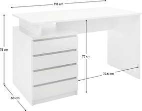 Pc asztal , fehér, HANY NEW