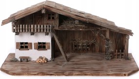 Karácsonyi Betlehem Istálló Dekoráció 80c40c38,5 CM Füge 11-15 CM