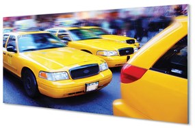 Akrilkép Sárga taxi Város 100x50 cm 2 fogas