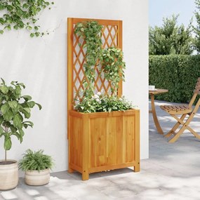 tömör akácfa rácsos ültetőláda 55 x 29,5 x 132 cm