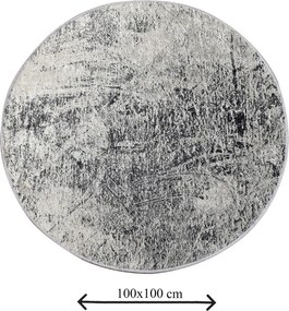 Szürke fürdőszobai kilépő ø 100 cm Evidence – Foutastic