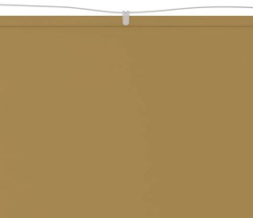 bézs oxford-szövet függőleges napellenző 140 x 600 cm