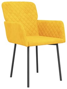 2 db sárga bársony étkezőszék