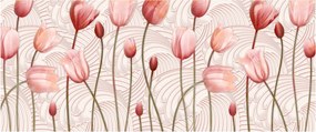 Kép - rózsaszín tulipán (120x50 cm)